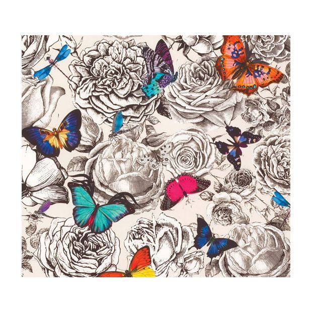 Butterfly Garden Printed Cotton Fabric