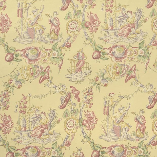 Cathay Toile Linen Fabric
