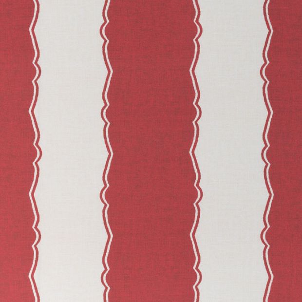 Balcony Stripe Wallpaper Pomegranate Red