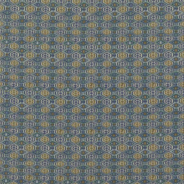 Balfour Fabric Blue Geometric Printed