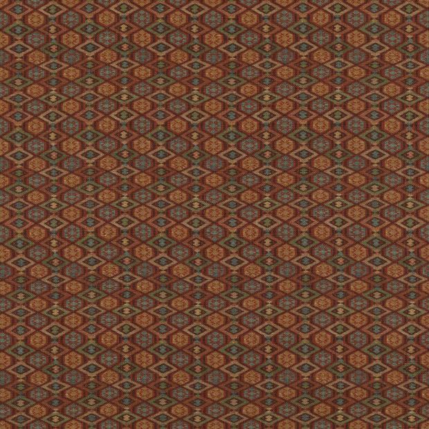 Balfour Fabric Red Green Geometric