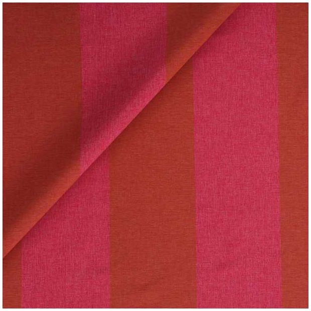 Big Stripe Outdoor fabric in pink and orange