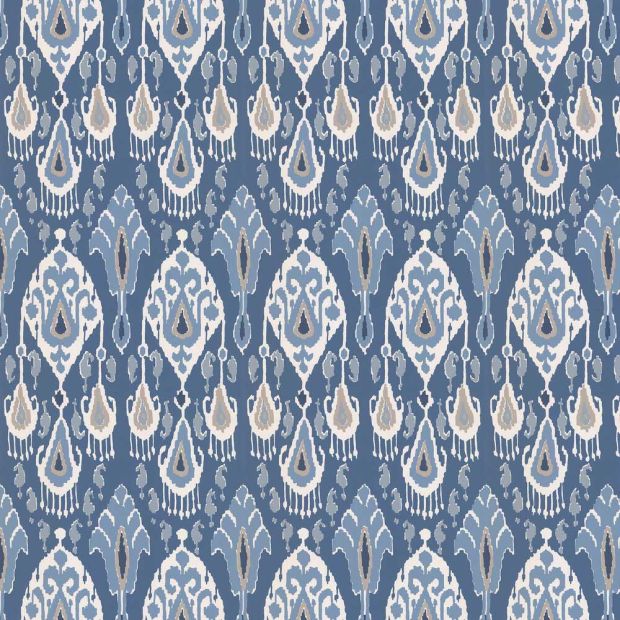 Blue Ikat Wallpaper