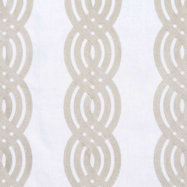 Braid Embroidery Fabric Cream