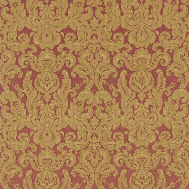 Brocatello Damask in red and gold