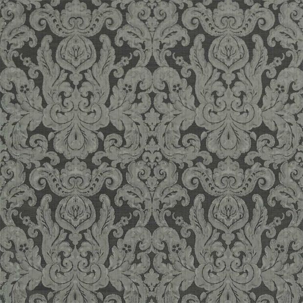 Brocatello Grey Damask Fabric