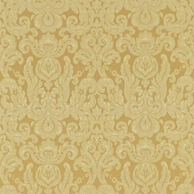 Brocatello Yellow Damask Fabric
