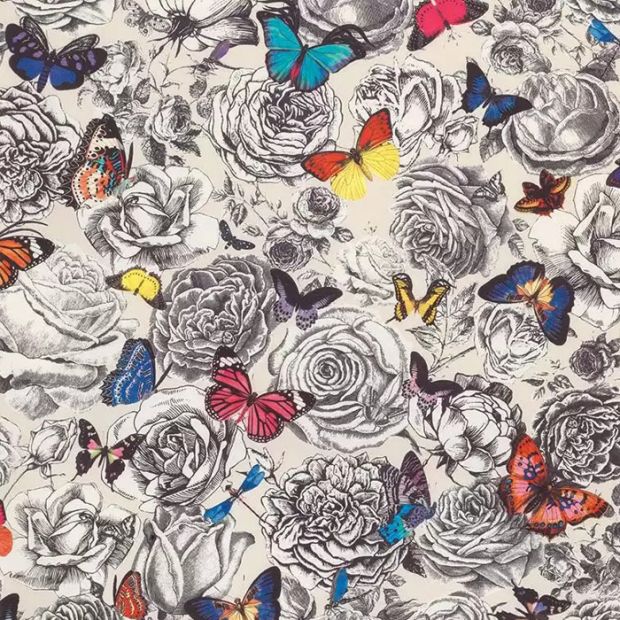 Butterfly Garden Indoor Outdoor Fabric