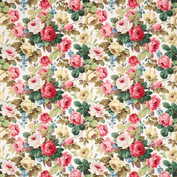 Chelsea Fabric White Pink Floral