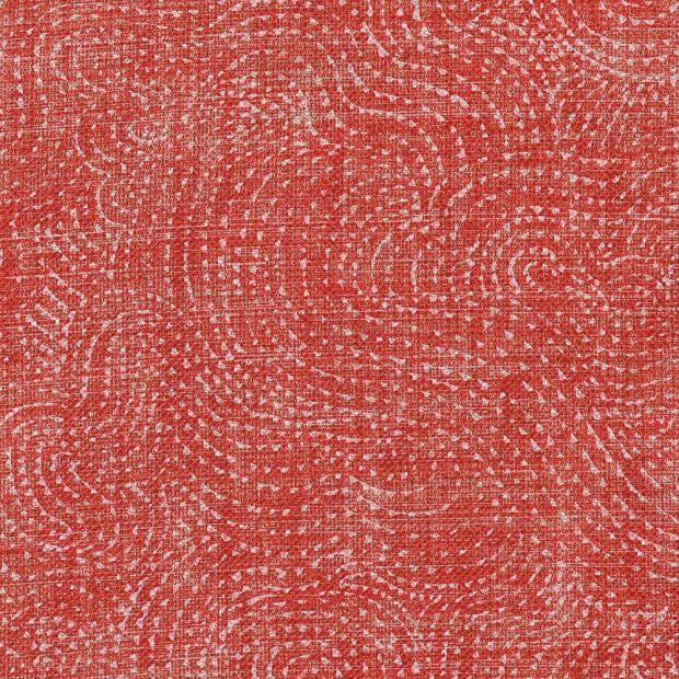 Cloud Linen Fabric Red Print