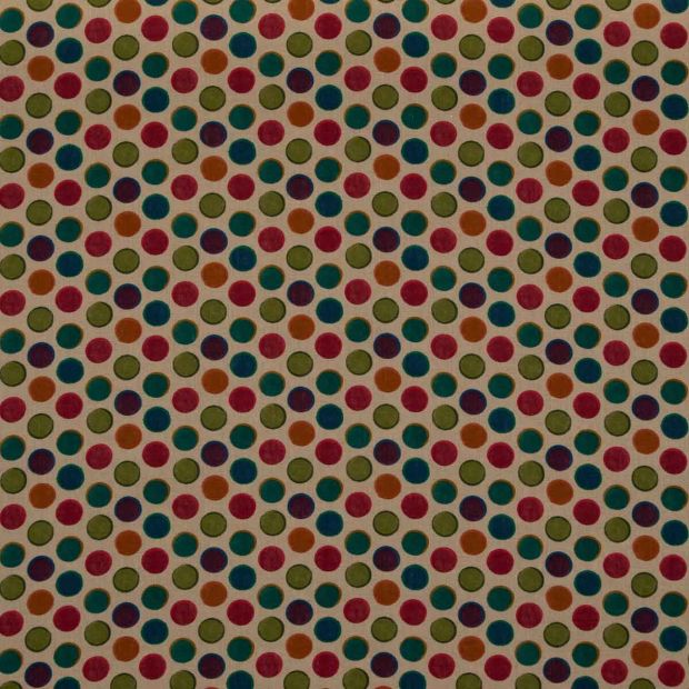 Croquet Fabric Plum Multicoloured