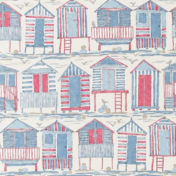 Beach Huts Fabric