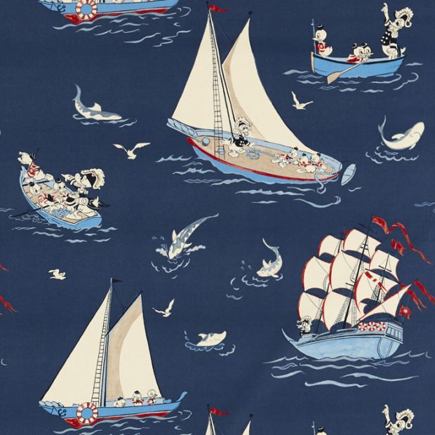 Donald Duck - Nautical Fabric