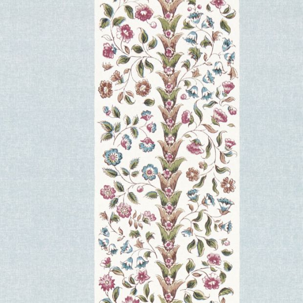 Pergola Stripe Wallpaper Mineral Blue & Wisteria
