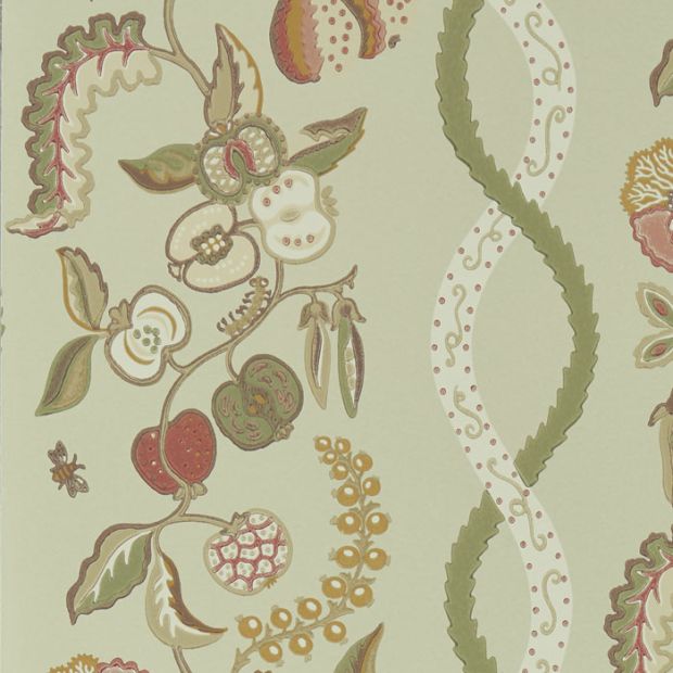 Kitchen Garden Wallpaper Olive Russet