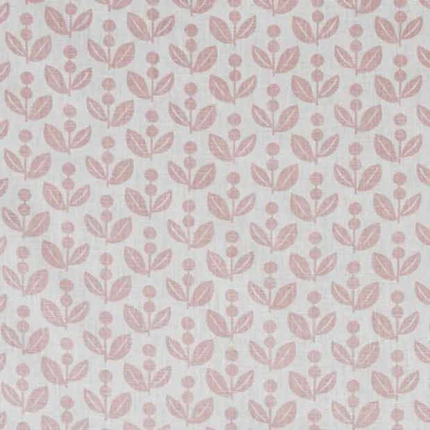 Dolly Linen Fabric Pink Print
