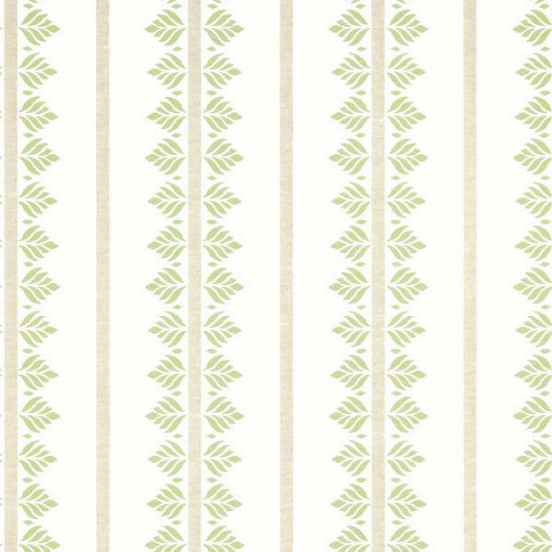 Fern Stripe Wallpaper Green Beige