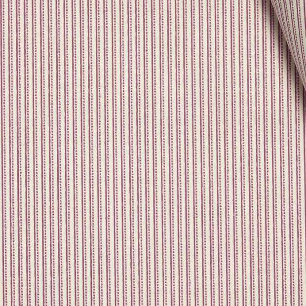 Flo Stripe Cotton Fabric in Raspberry