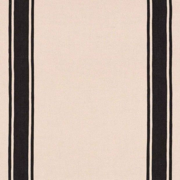 Hadju Stripe Linen Fabric Black Cream