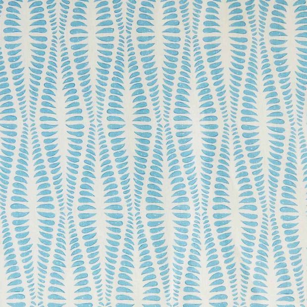 Jaipur Linen Fabric Blue Printed