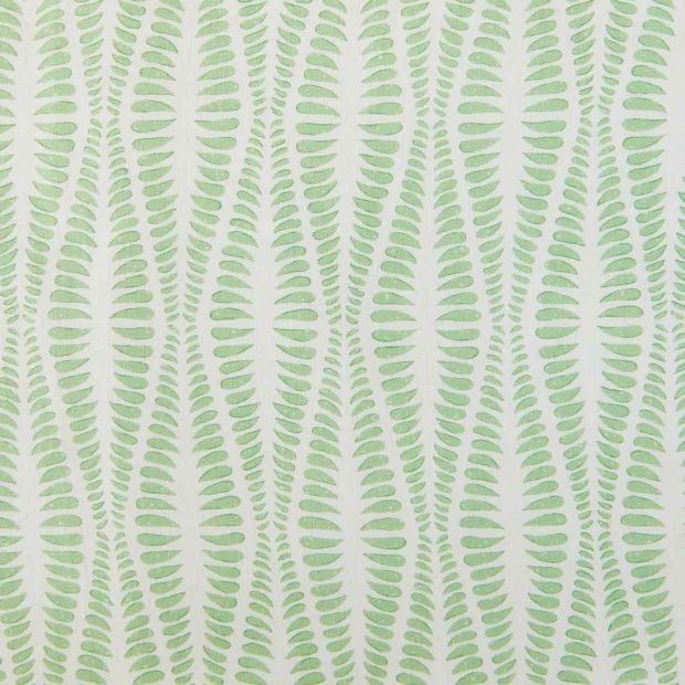 Jaipur Linen Fabric Green Printed