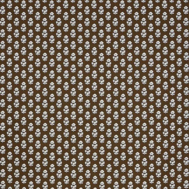 Julian Fabric Brown Small Floral Printed