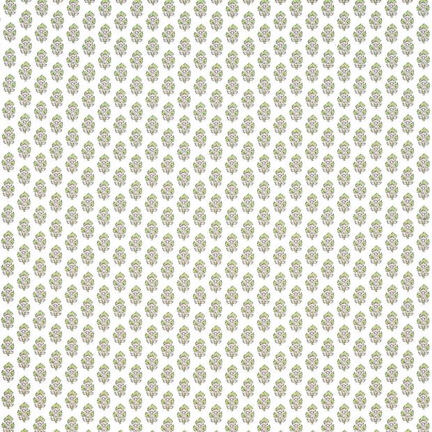 Julian Fabric Green and Beige Small Floral Printed