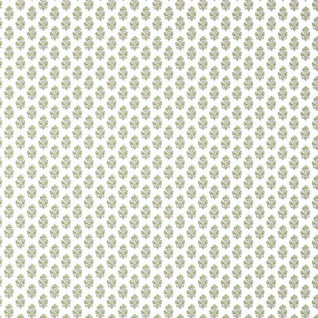 Julian Wallpaper Green and Beige Small Floral