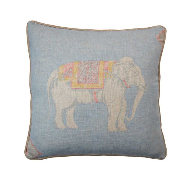 Blue Elephant Cushion