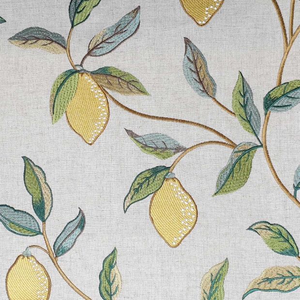 Lemon Tree Embroidery Fabric