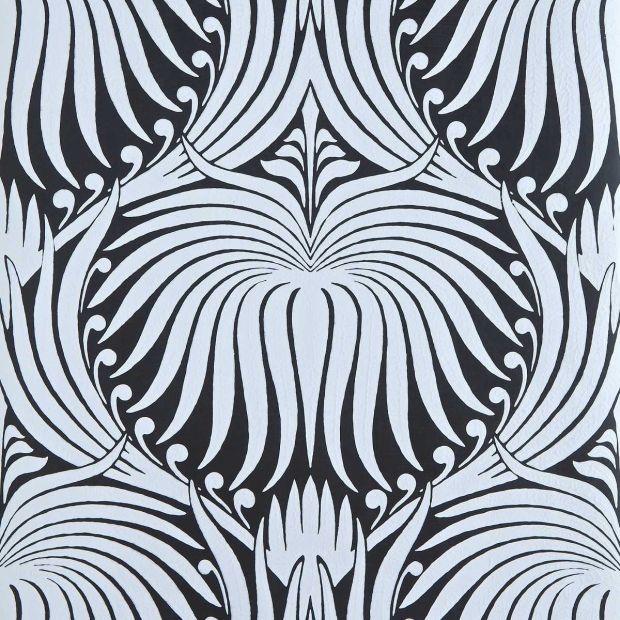 Lotus Wallpaper Off-Black Parma Gray