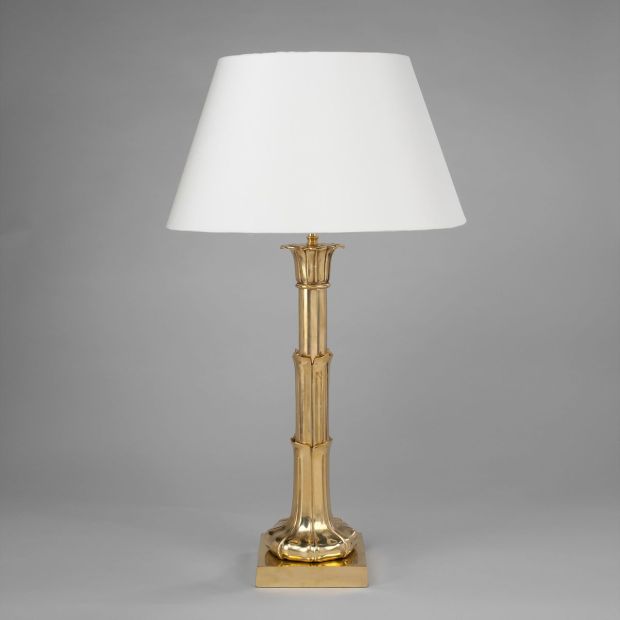 Lotus Leaf Table Lamp in Brass