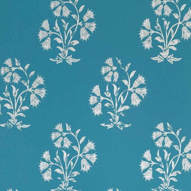 Maharani Block Print Wallpaper Jaipur Blue