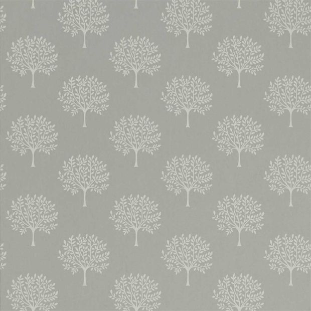 Marcham Tree Wallpaper Grey Birch White