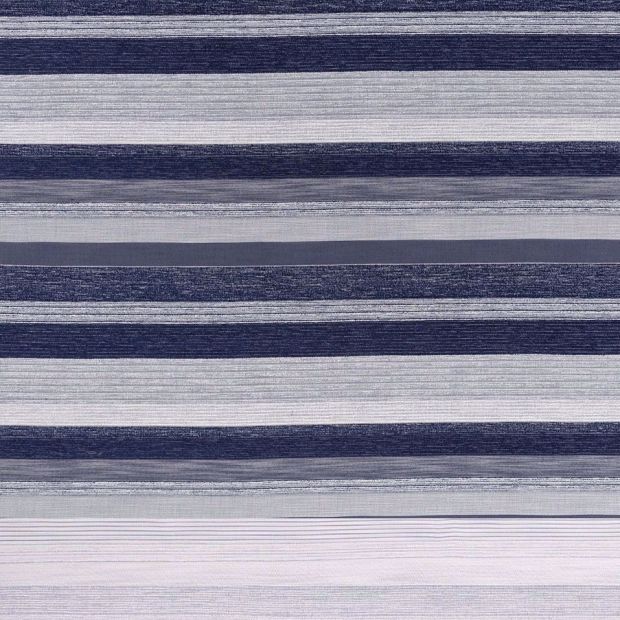 Maya Outdoor Fabric Azzurro Dark Blue White Striped