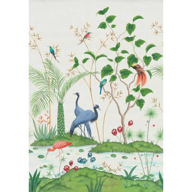 Mirage Wallpaper Grasscloth Ivory