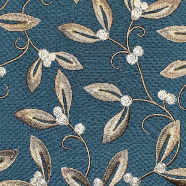 Mistletoe Embroidery Fabric
