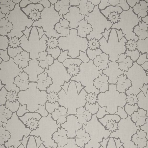 Naked Angelica Linen Fabric Grey Floral