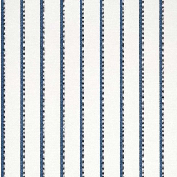 Navy and Cream Striped Wallpaper