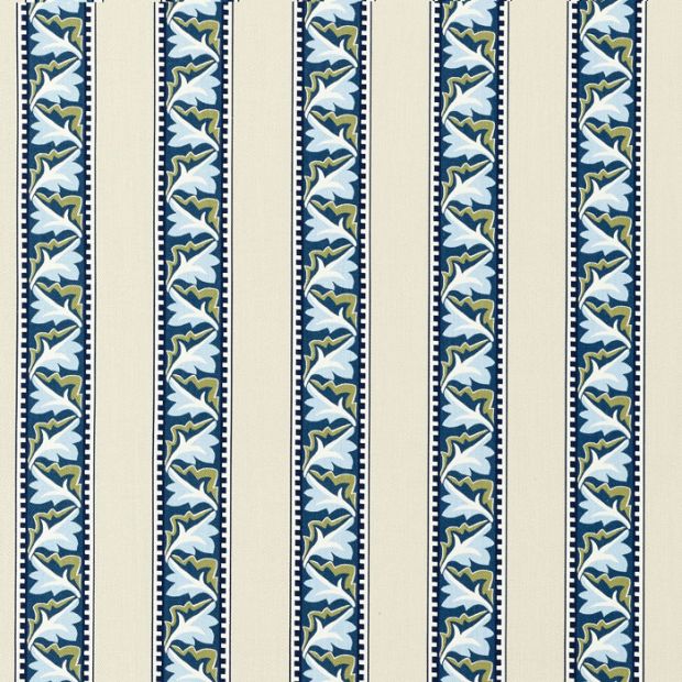Red Car Fabric Indigo/Linen