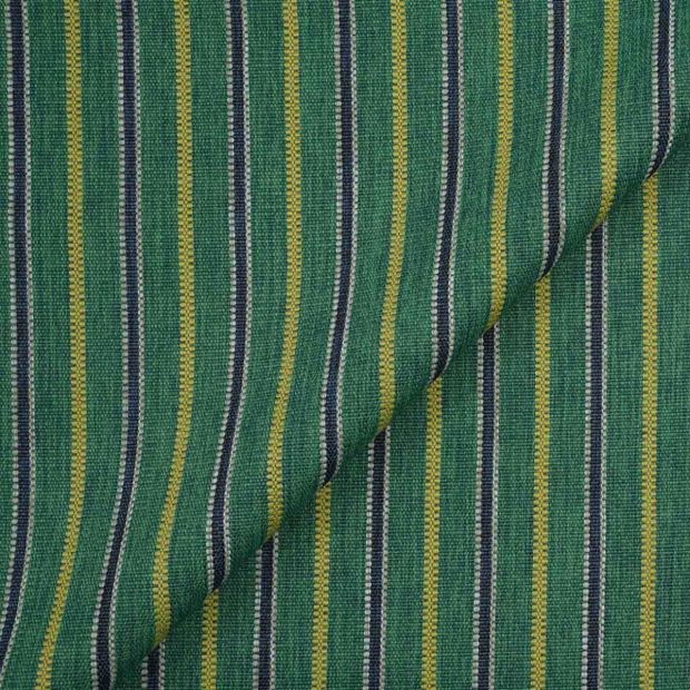 Samoa Stripe Outdoor Fabric Emerald Green
