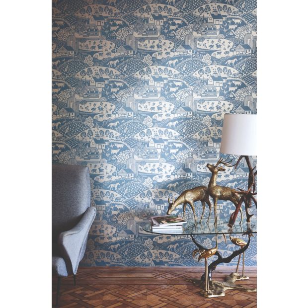 Gable Wallpaper | Painted Wallpapers | Eclectic Interior