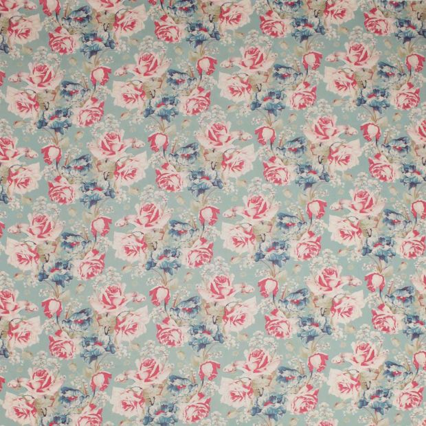 Stratton Garden Linen Fabric Dove Grey Rose