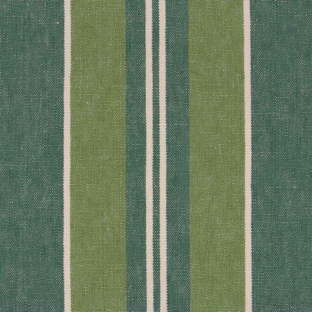 Szepviz Stripe Linen Fabric Green White