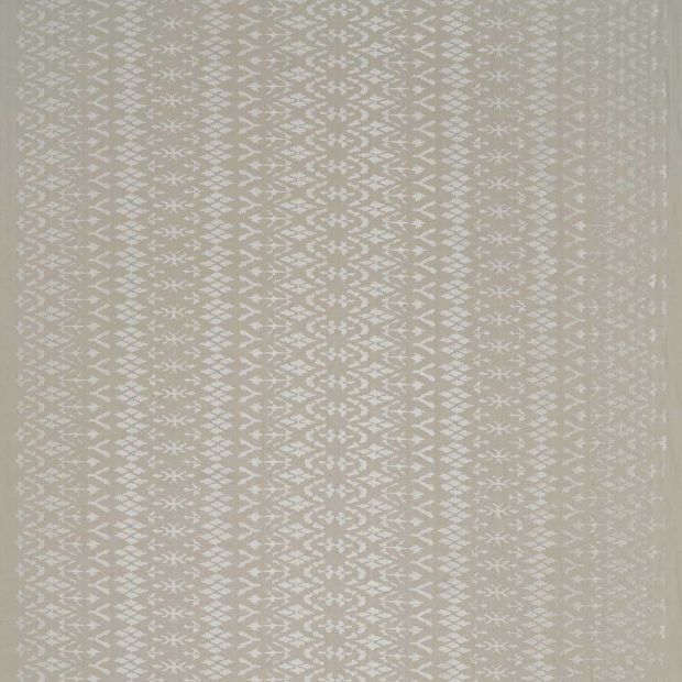 Tigers Eye Embroidered Fabric Ivory Beige