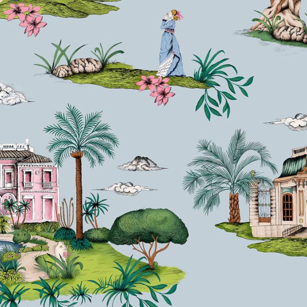 Toile D'Azur Fabric Blue