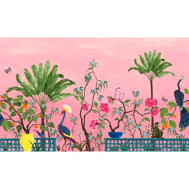 Neo Tea Garden Mural Wallpaper