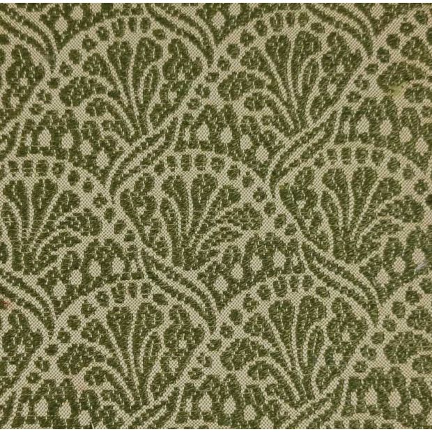 Tudor Damask fabric in Olive