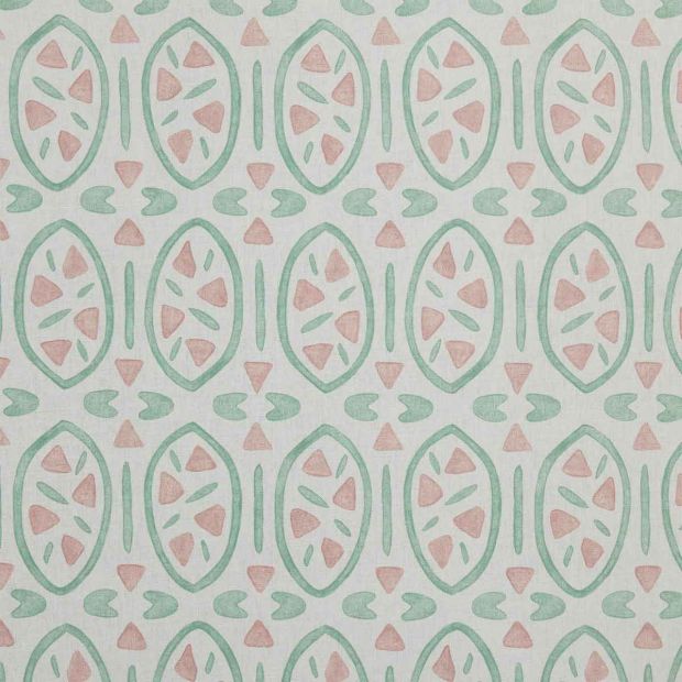 Watermelon Fabric Green Pink Printed Abstract