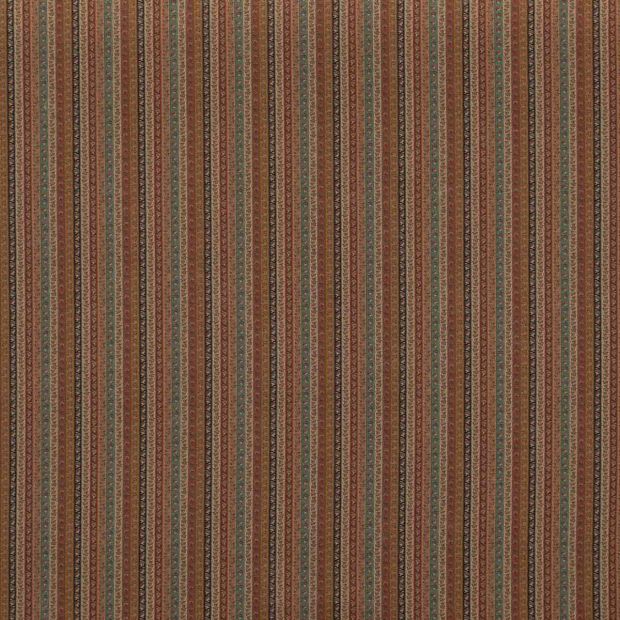 Wilde Stripe Fabric Antique Red Turquoise Neutral